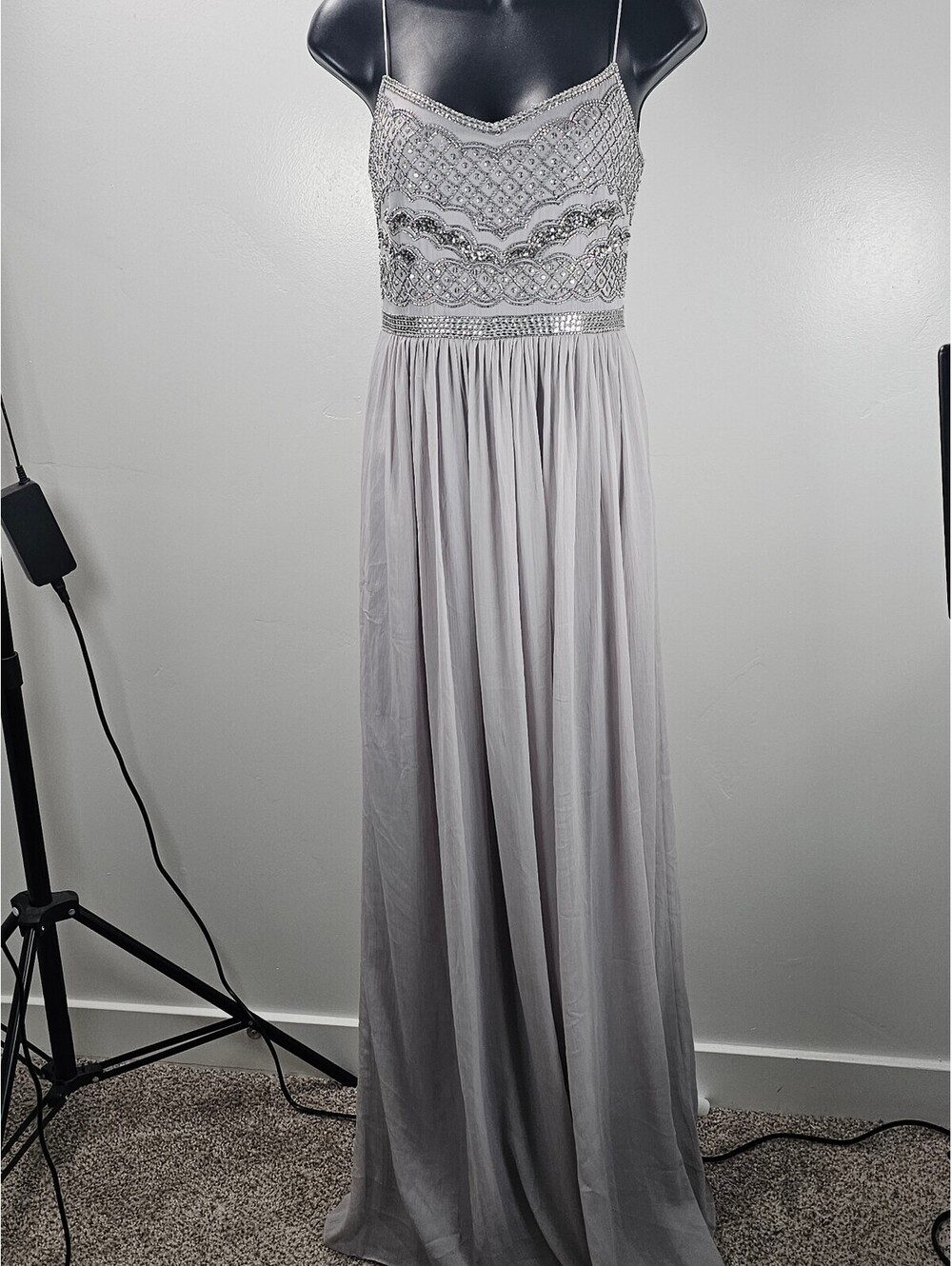 Adrianna Papell Hand Beaded Gown NWT